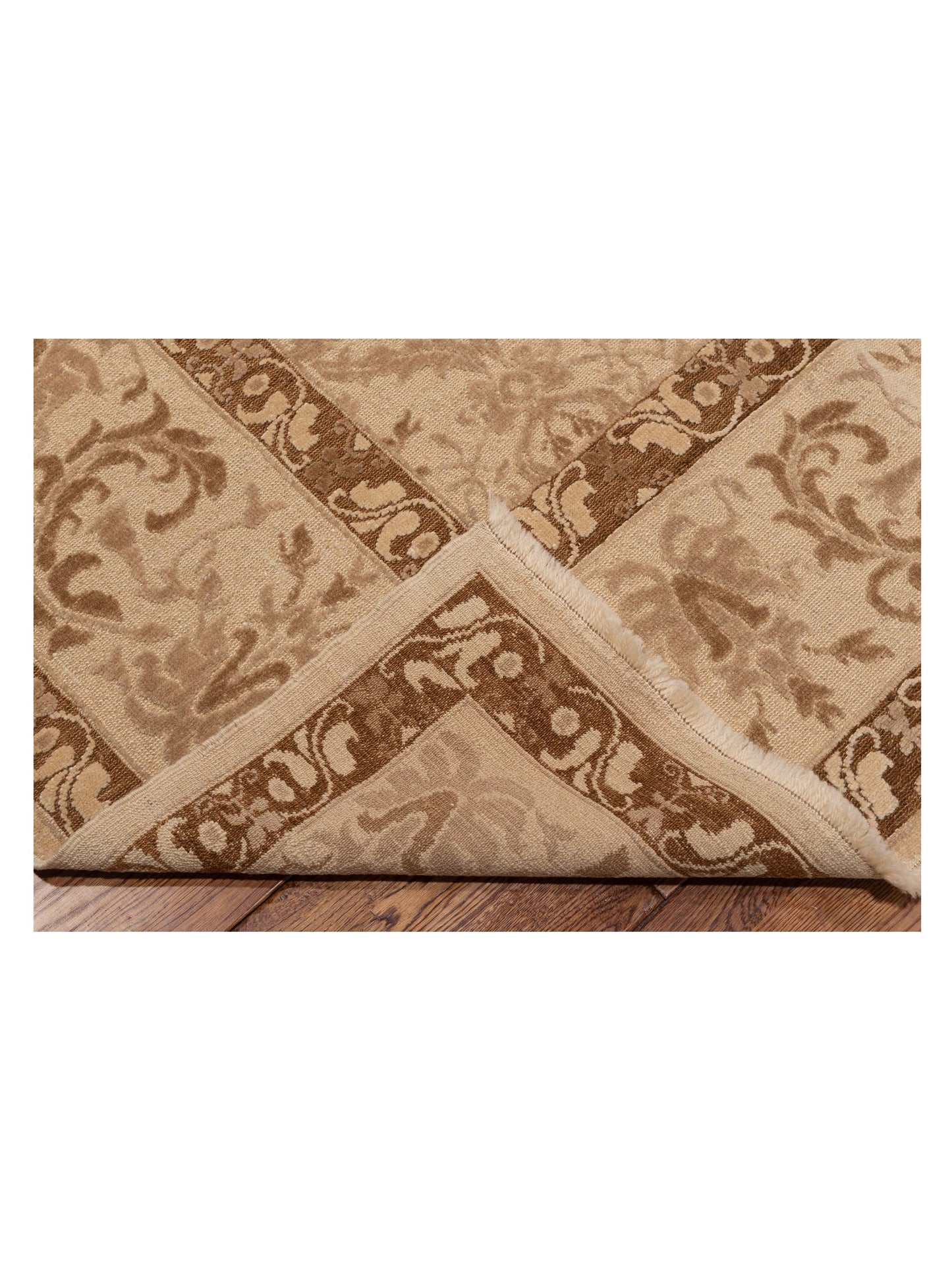 Pasha Defne Begonia Beige Brown Transitional Hand Knotted Rug