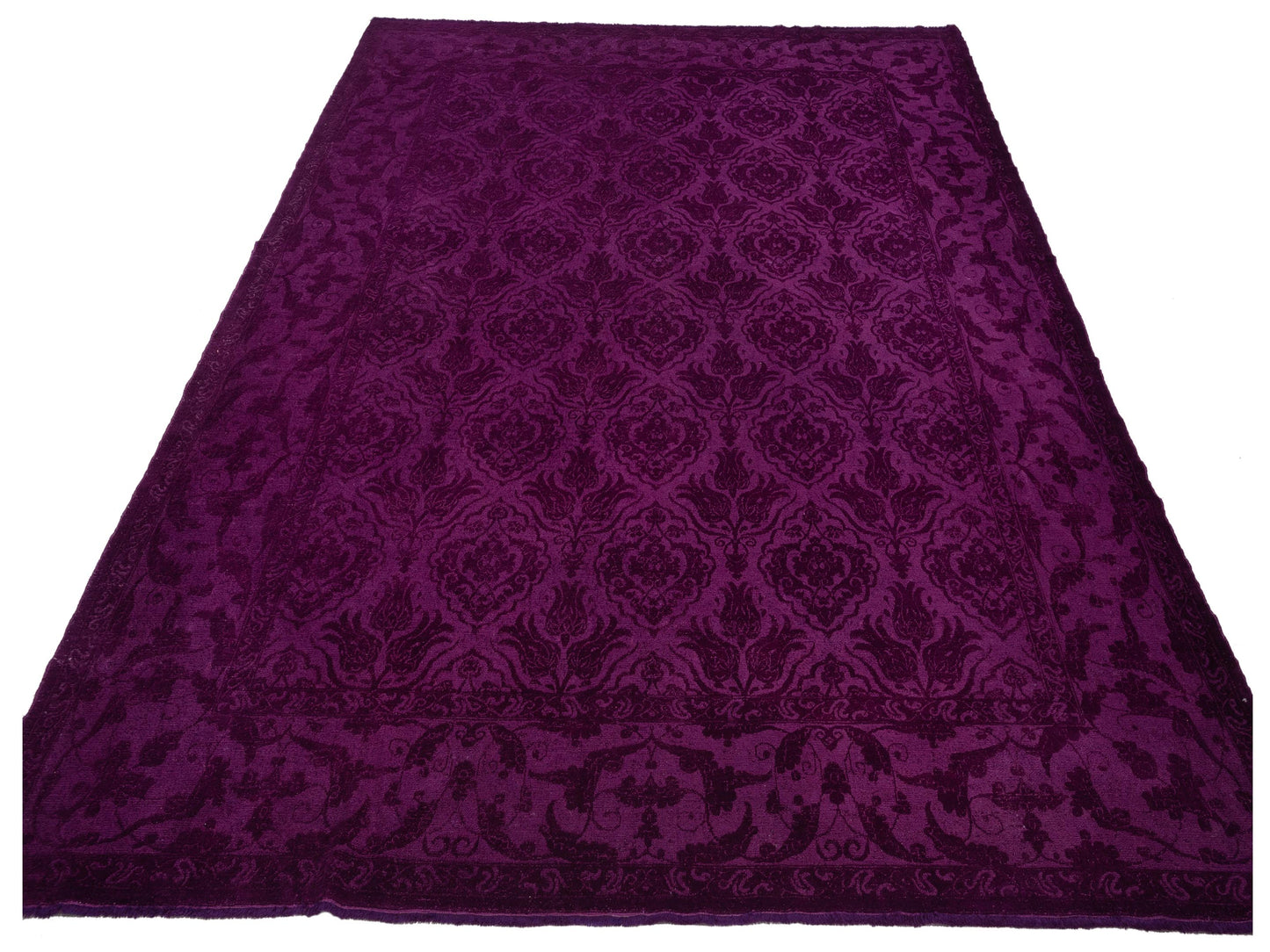 Pasha Color Bouquet 107874 Purple Purple Transitional Hand Knotted Rug