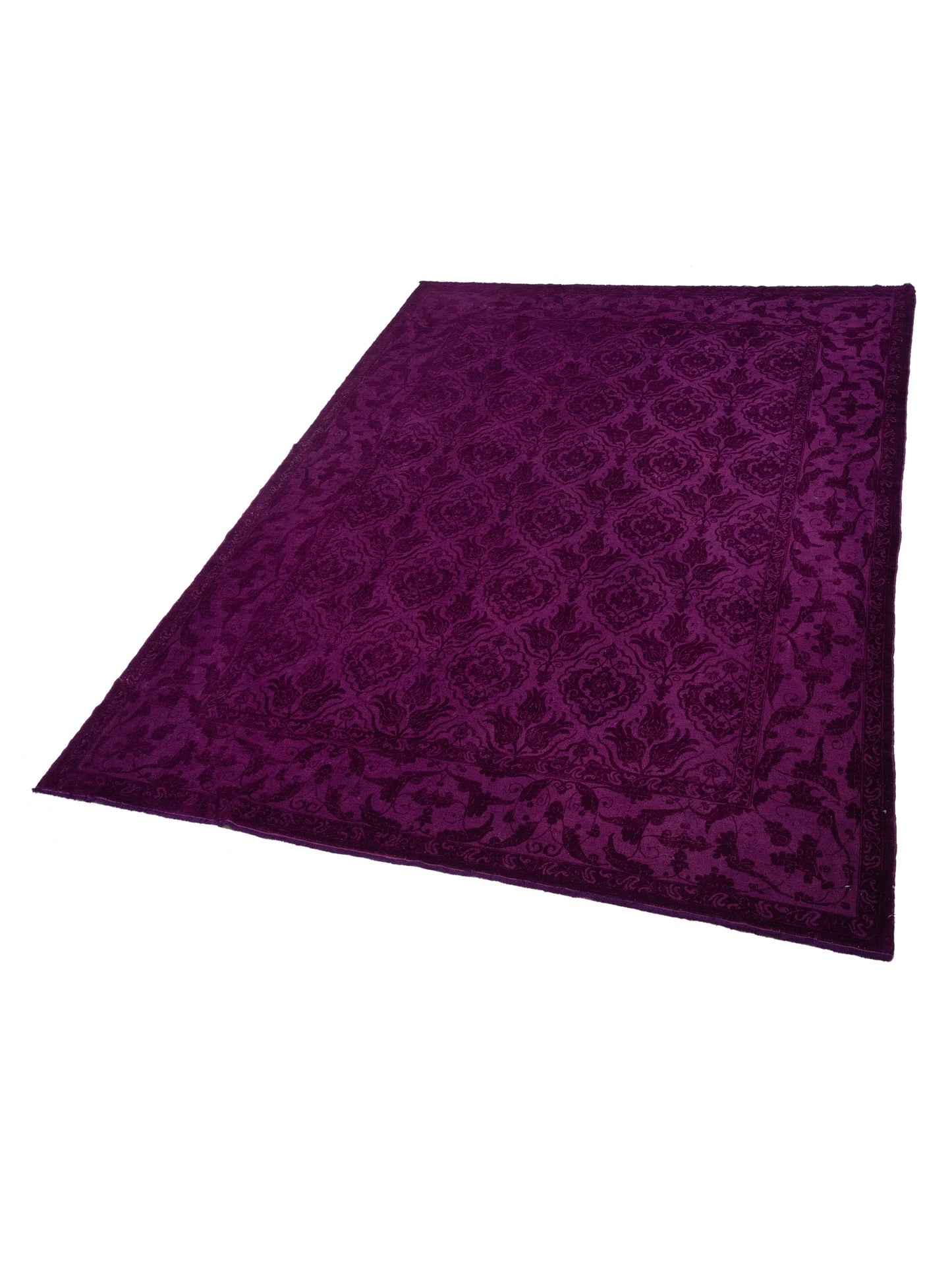 Pasha Color Bouquet 107874 Purple Purple Transitional Hand Knotted Rug