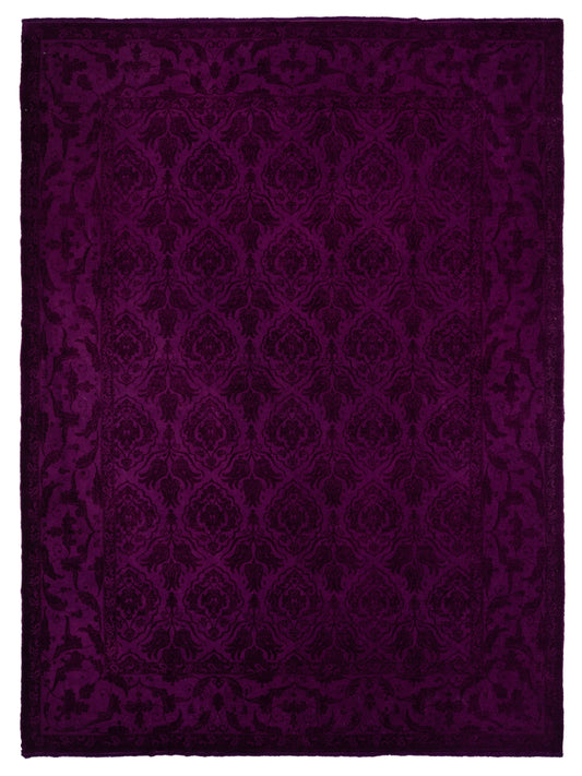 Pasha Color Bouquet 107874 Purple Transitional Hand Knotted Rug