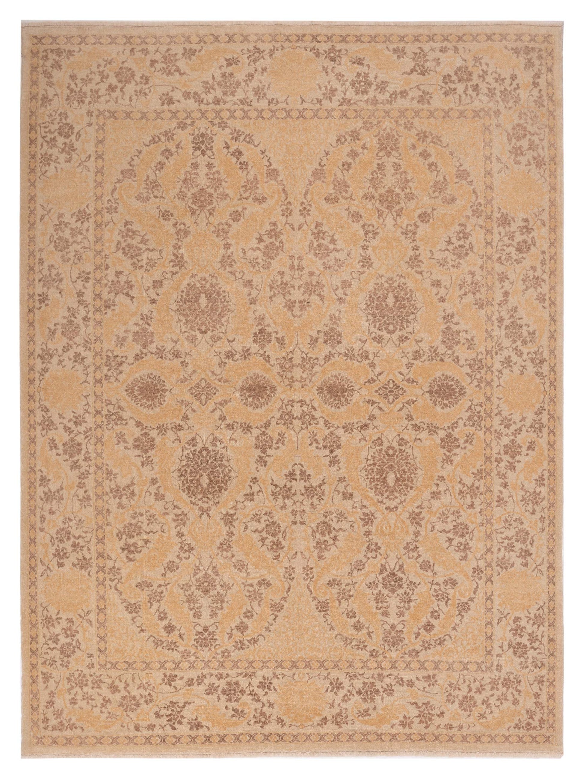 Pasha Defne Orchid Beige Transitional Hand Knotted Rug