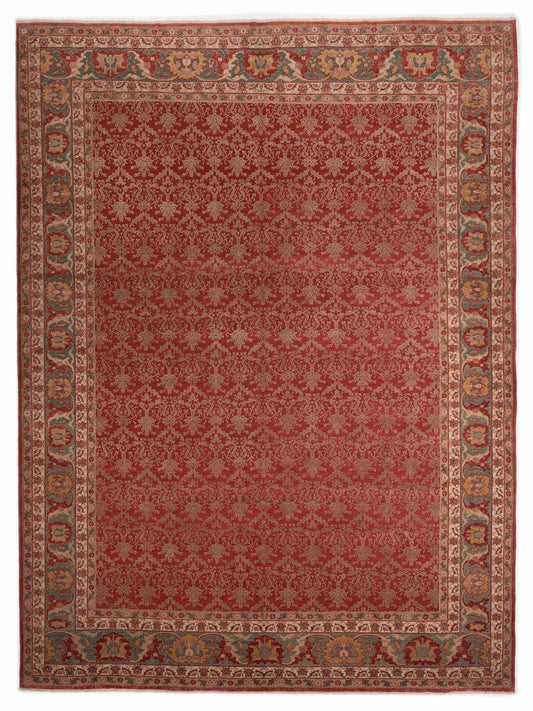 Pasha Antique Loom 107924 Red Transitional Hand Knotted Rug