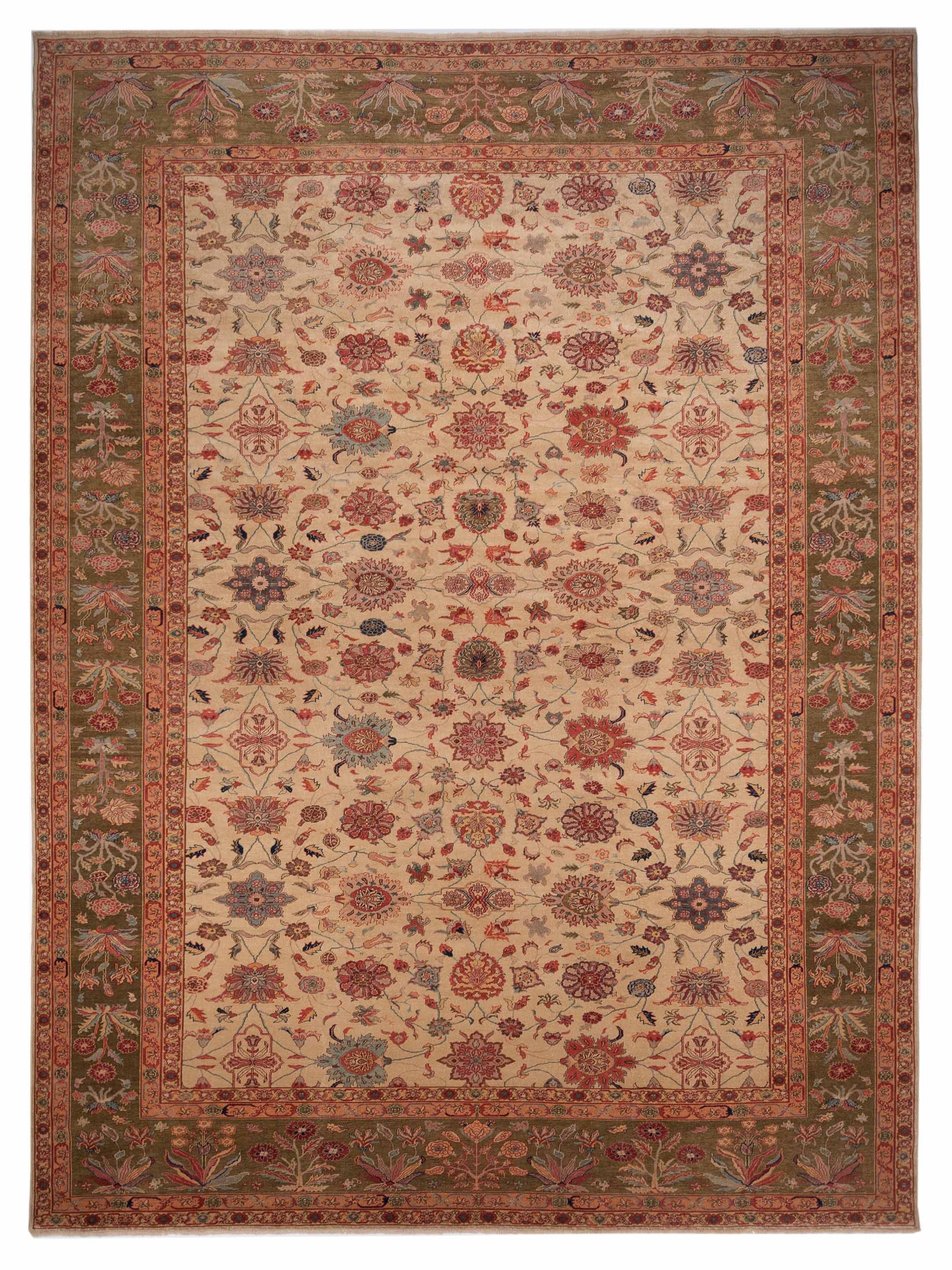 Pasha Antique Loom 107926 Ivory Traditional Hand Knotted Rug