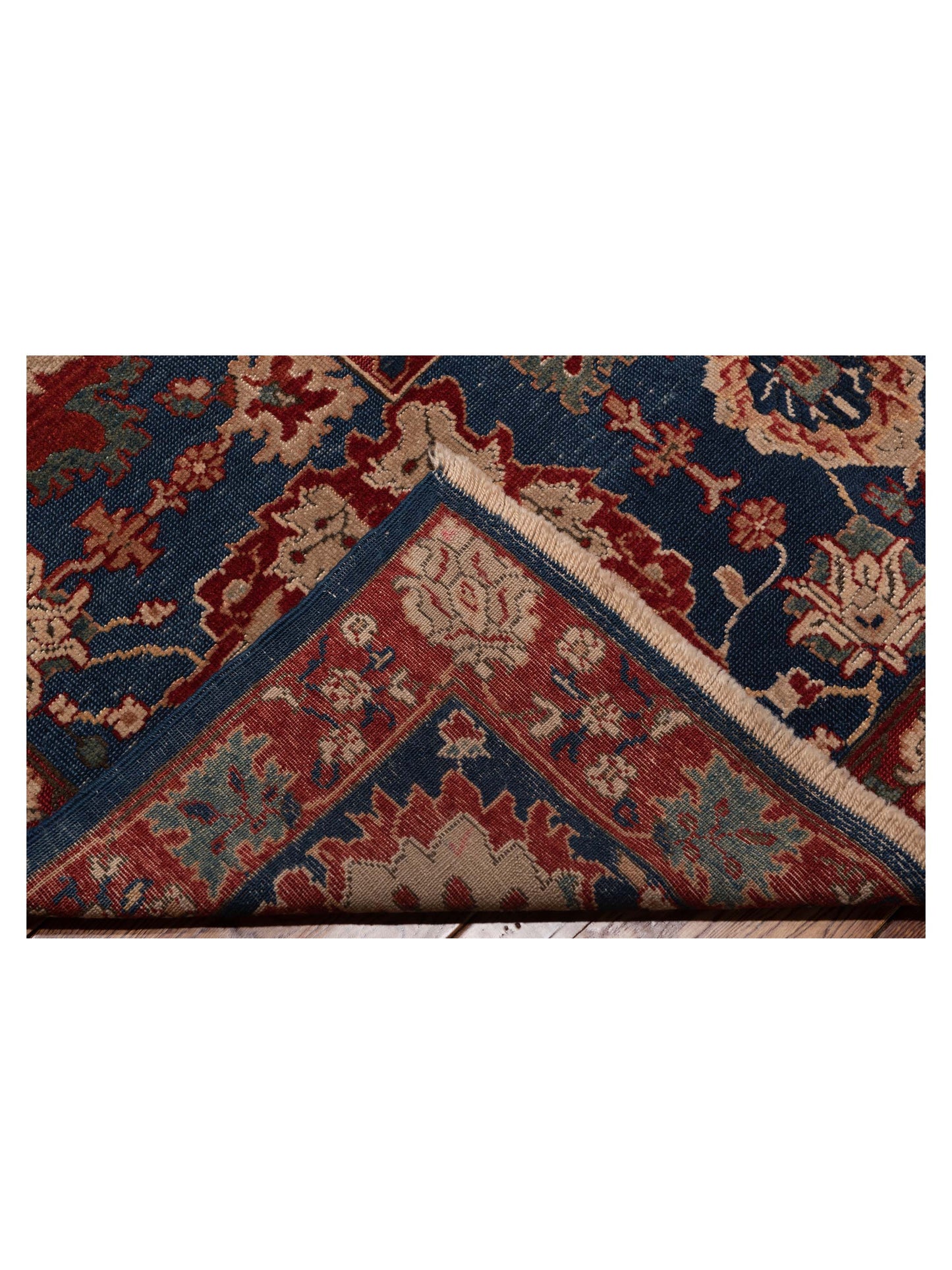 Pasha Antique Loom 107945 Burgundy Navy Traditional Hand Knotted Rug