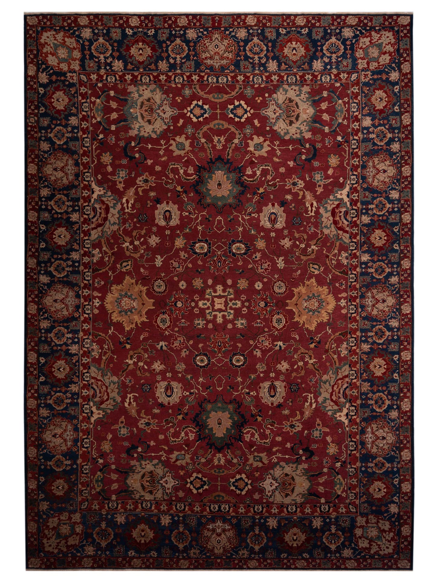 Pasha Antique Loom 107945 Burgundy Traditional Hand Knotted Rug