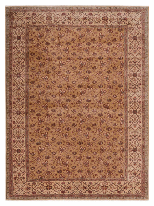 Pasha Antique Loom 107958 Gold Transitional Hand Knotted Rug