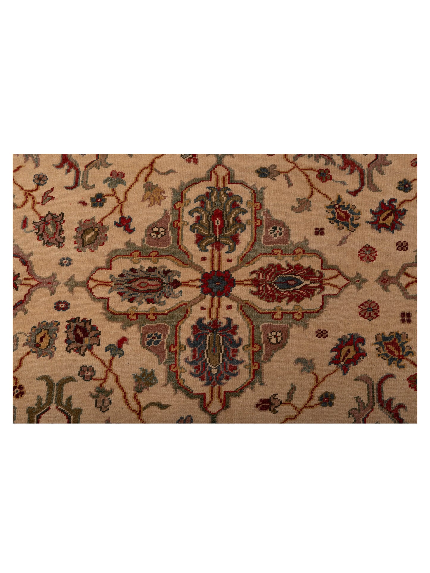 Pasha Antique Loom 107972 Ivory Gold Traditional Hand Knotted Rug