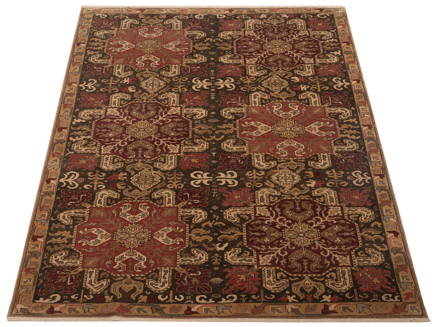 Pasha Antique Loom 107974 Multi Multi Transitional Hand Knotted Rug