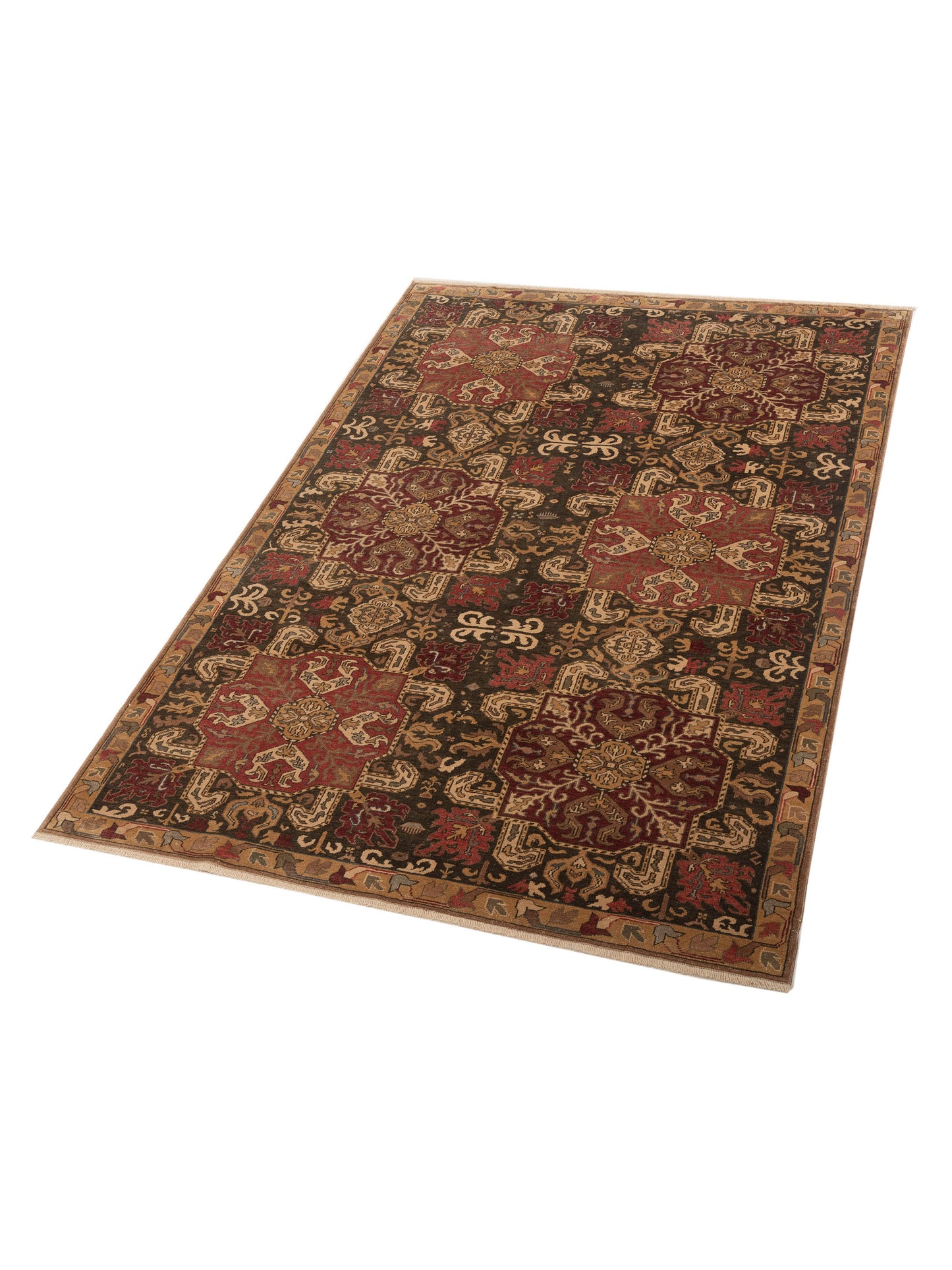 Pasha Antique Loom 107974 Multi Multi Transitional Hand Knotted Rug