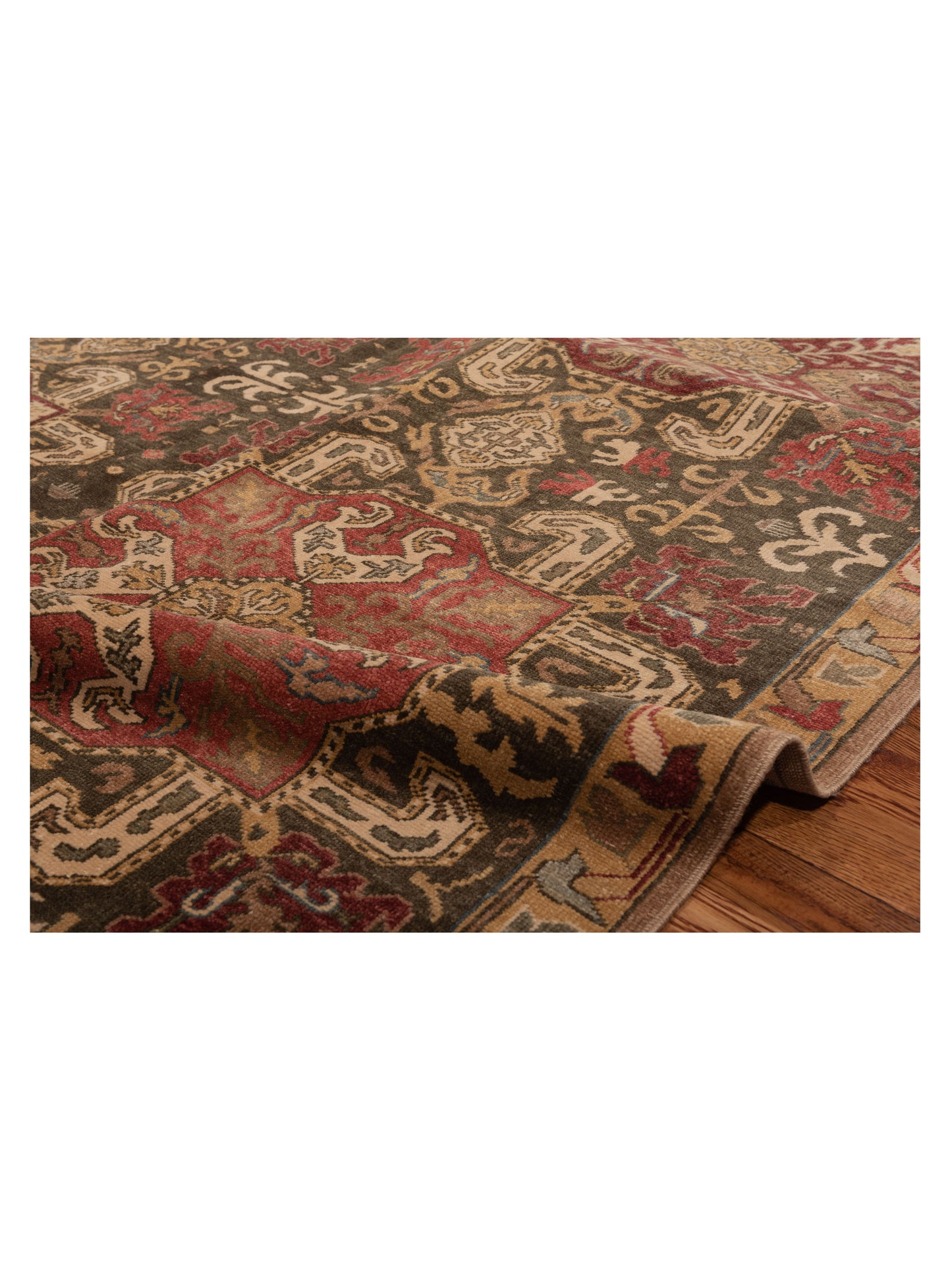 Pasha Antique Loom 107974 Multi Multi Transitional Hand Knotted Rug