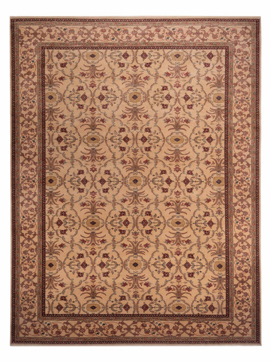 Pasha Antique Loom 107984 Beige Traditional Hand Knotted Rug