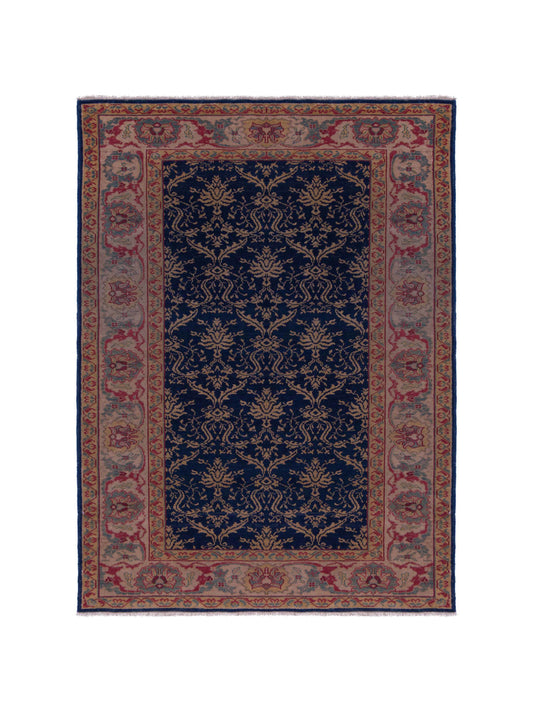 Pasha Antique Loom 107987 Navy Transitional Hand Knotted Rug