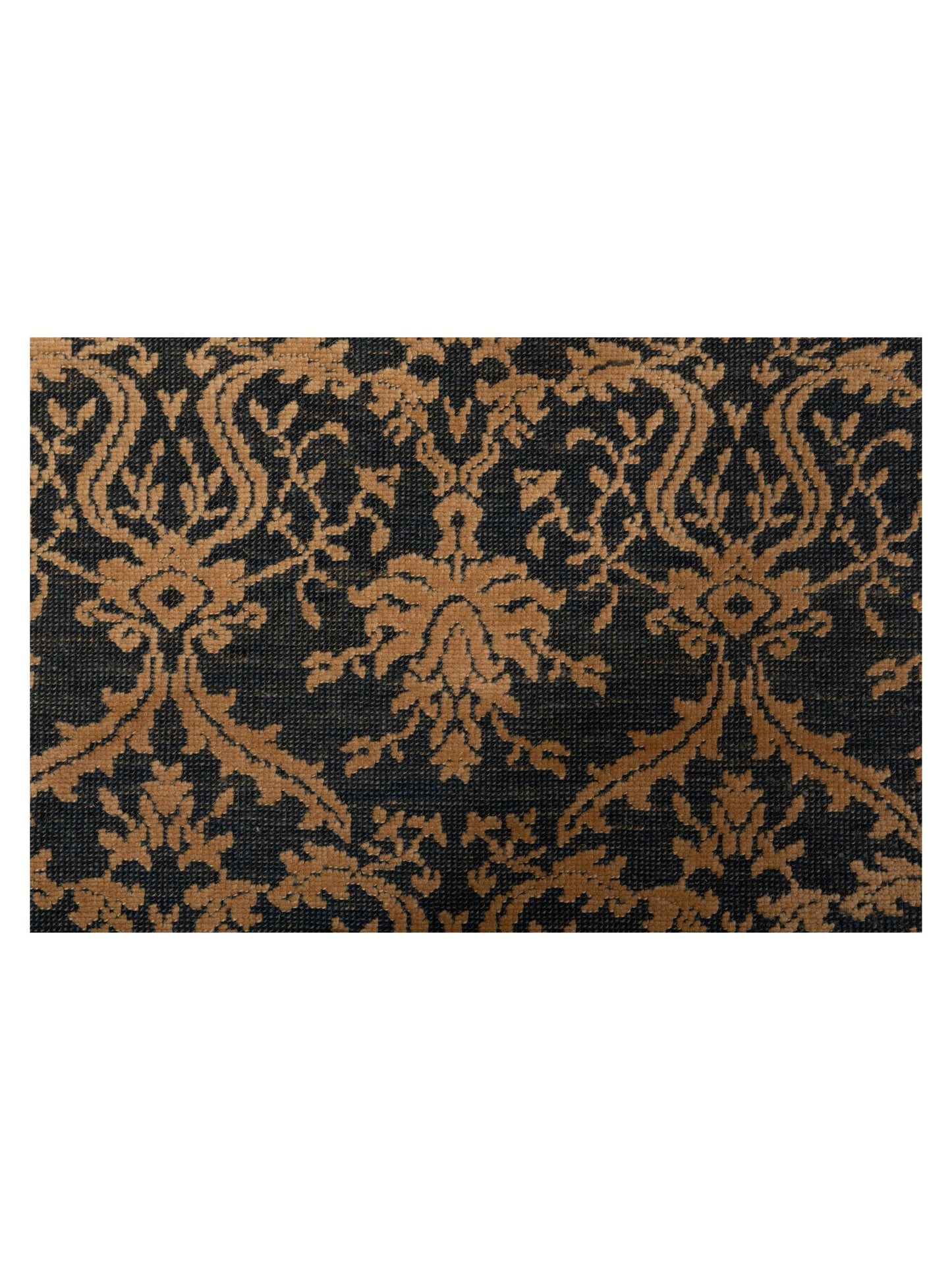 Pasha Antique Loom 107995 Blue Gold Transitional Hand Knotted Rug