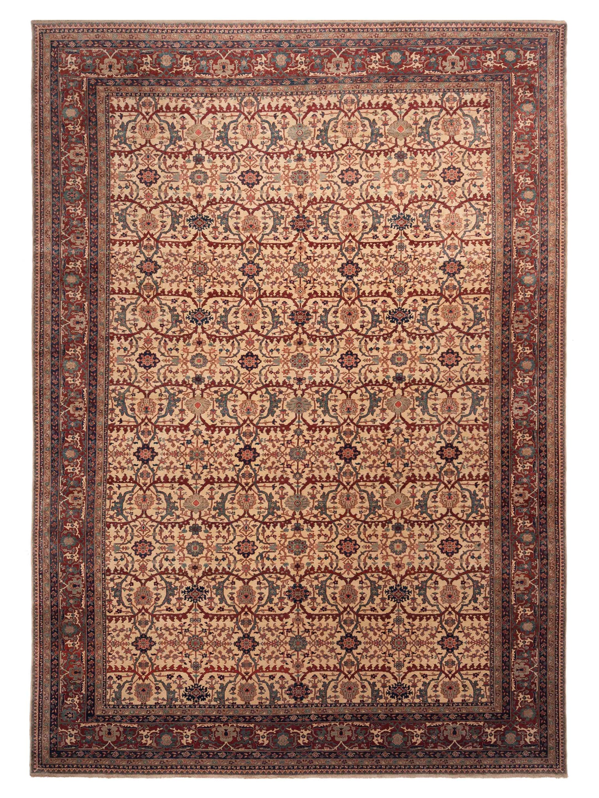 Pasha Antique Loom 108028 Ivory Traditional Hand Knotted Rug