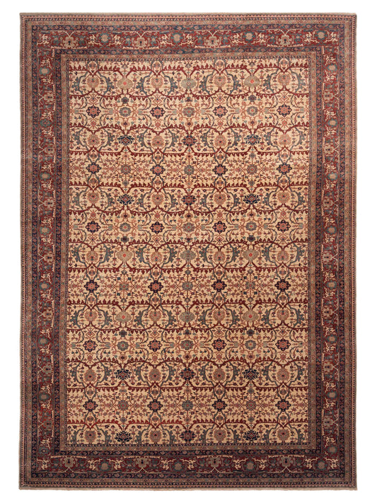 Pasha Antique Loom 108028 Ivory Traditional Hand Knotted Rug