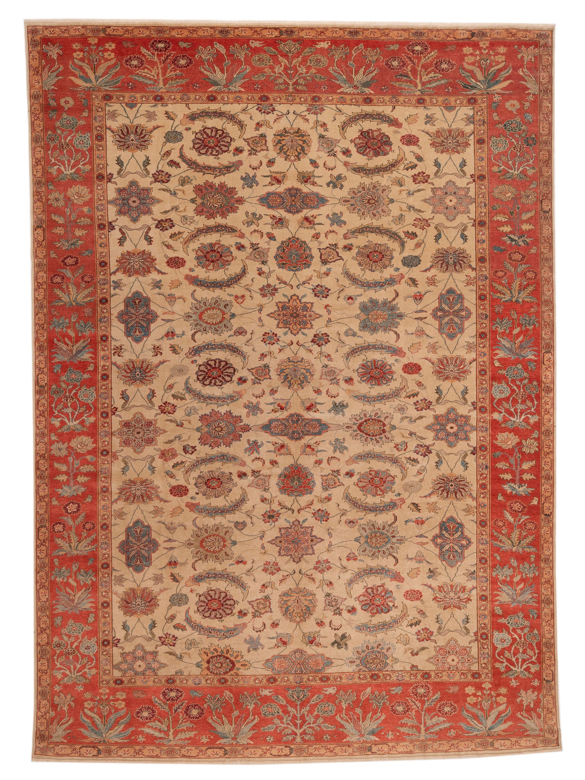 Pasha Antique Loom 108038 Ivory Traditional Hand Knotted Rug