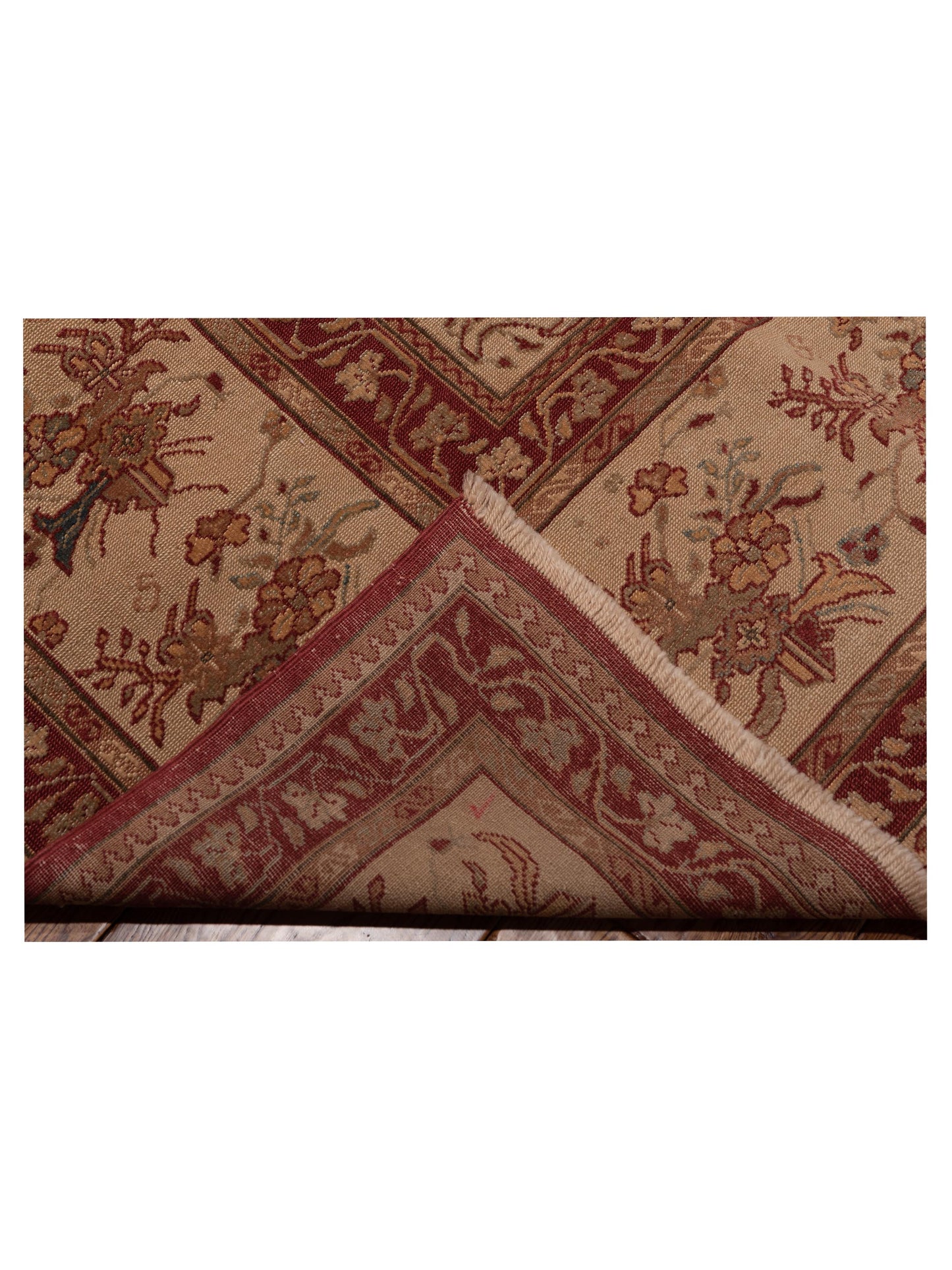 Pasha Antique Loom 108049 Red Ivory Traditional Hand Knotted Rug