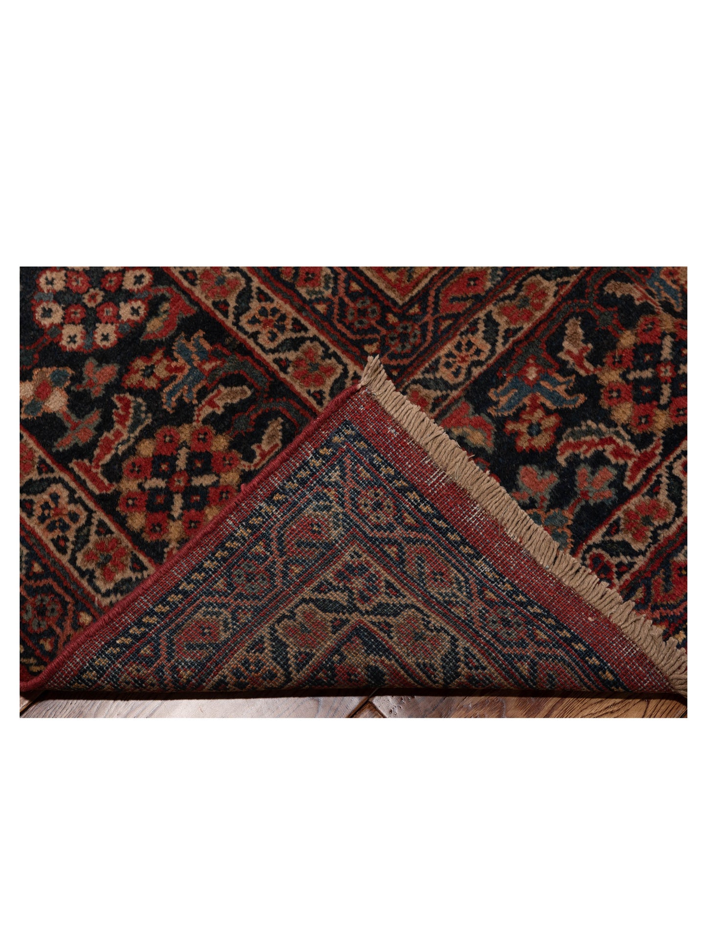 Pasha Antique Heirloom 108074 Red Navy Traditional Hand Knotted Rug