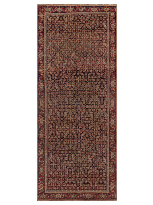 Nomad Antique Caucasian 108077 Navy Traditional Hand Knotted Rug