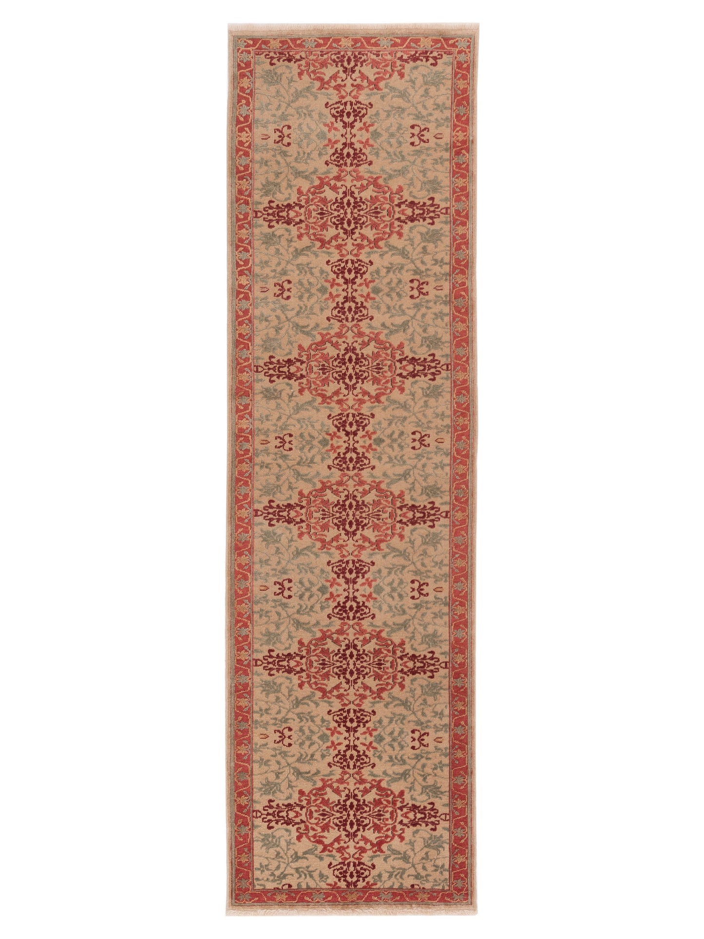 Pasha Antique Loom 108088 Beige Transitional Hand Knotted Rug