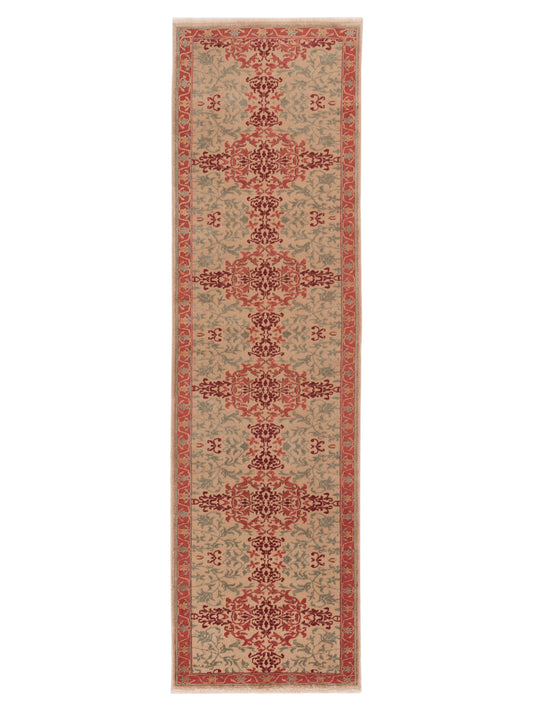 Pasha Antique Loom 108088 Beige Transitional Hand Knotted Rug