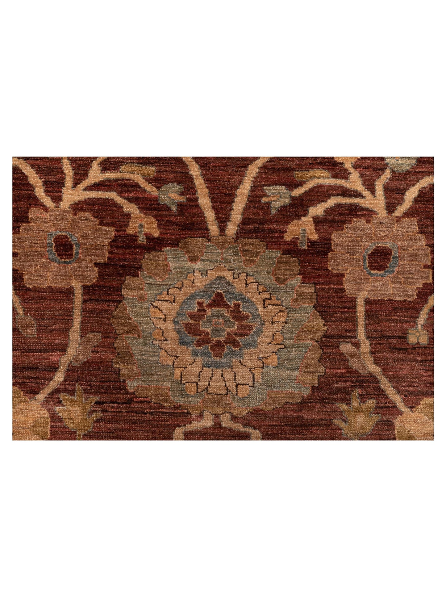 Pasha Elvan Nursel Plum Green Traditional Hand Knotted Rug