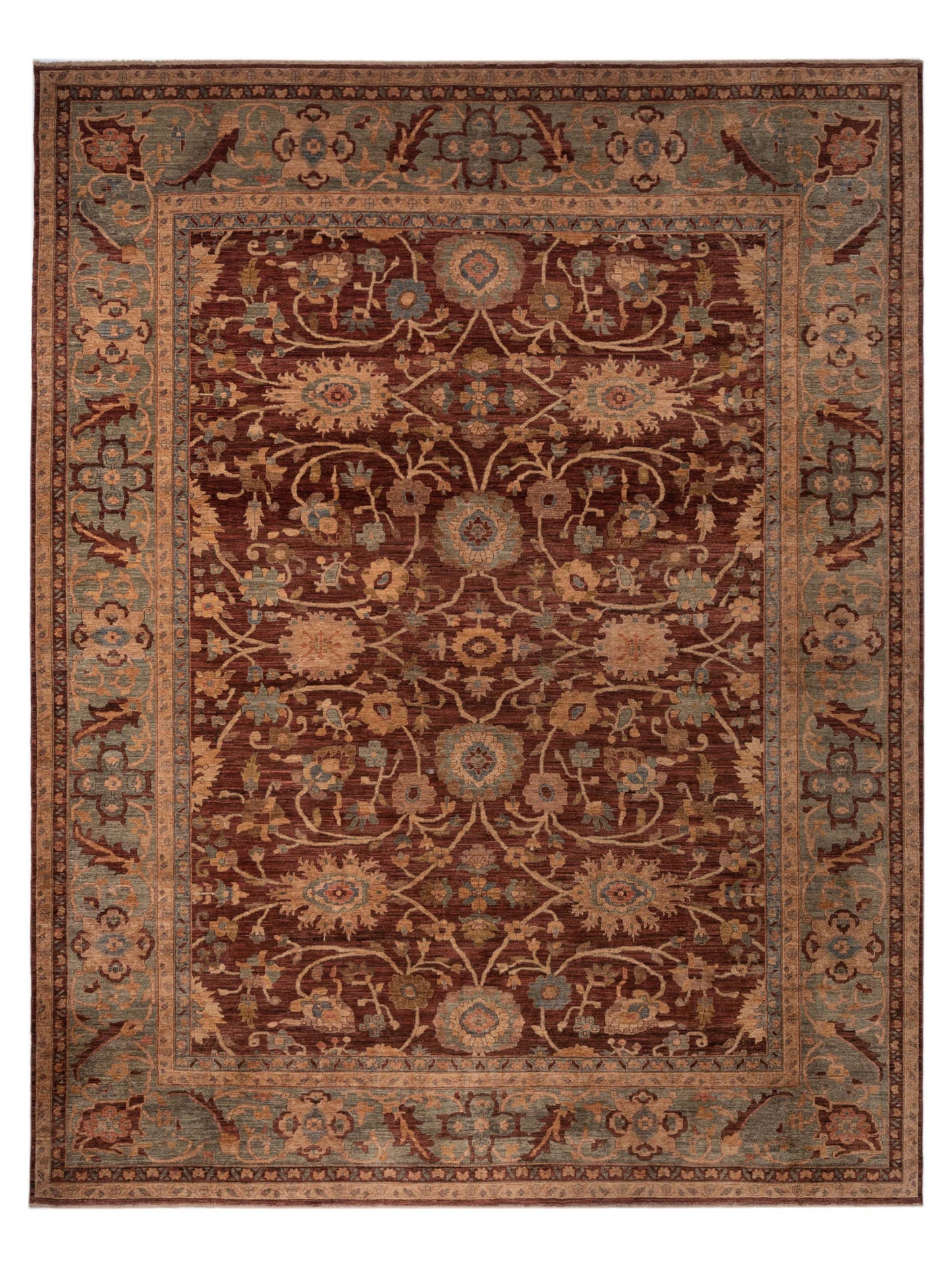 Pasha Elvan Nursel Plum Traditional Hand Knotted Rug