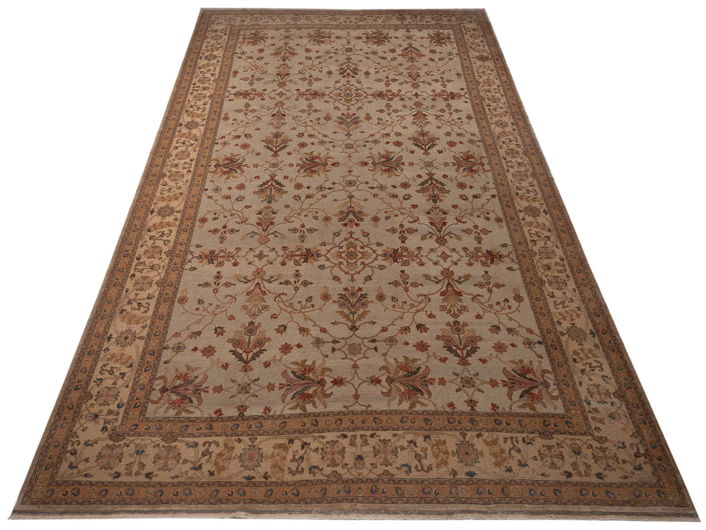 Pasha Turkish Elvan 108108 Silver Gold Traditional Hand Knotted Rug