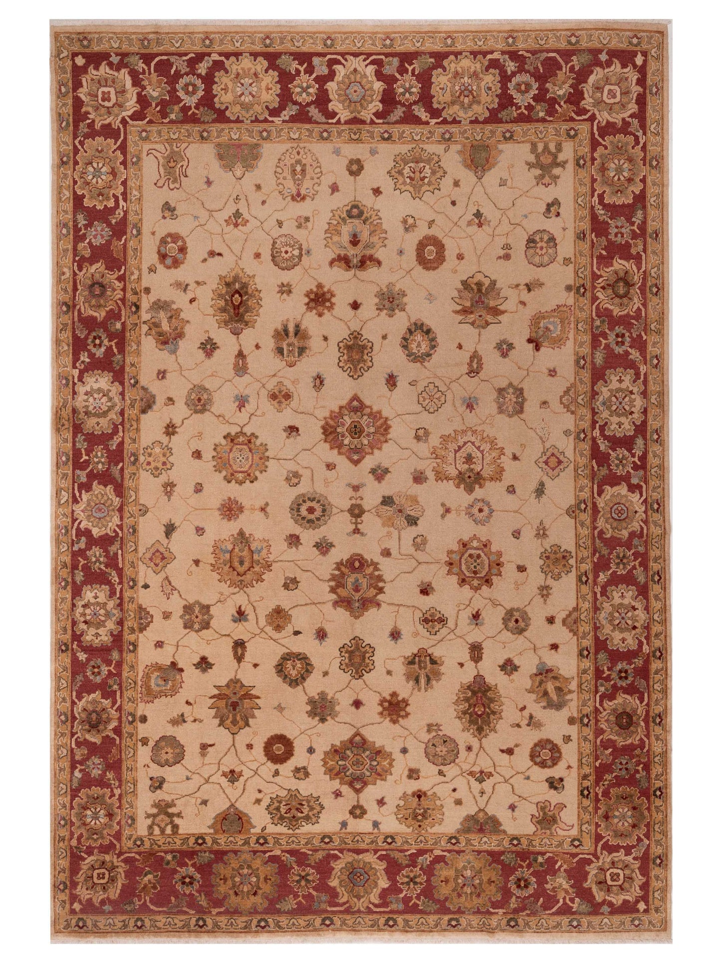 Pasha Elvan Zeliha Beige Traditional Hand Knotted Rug