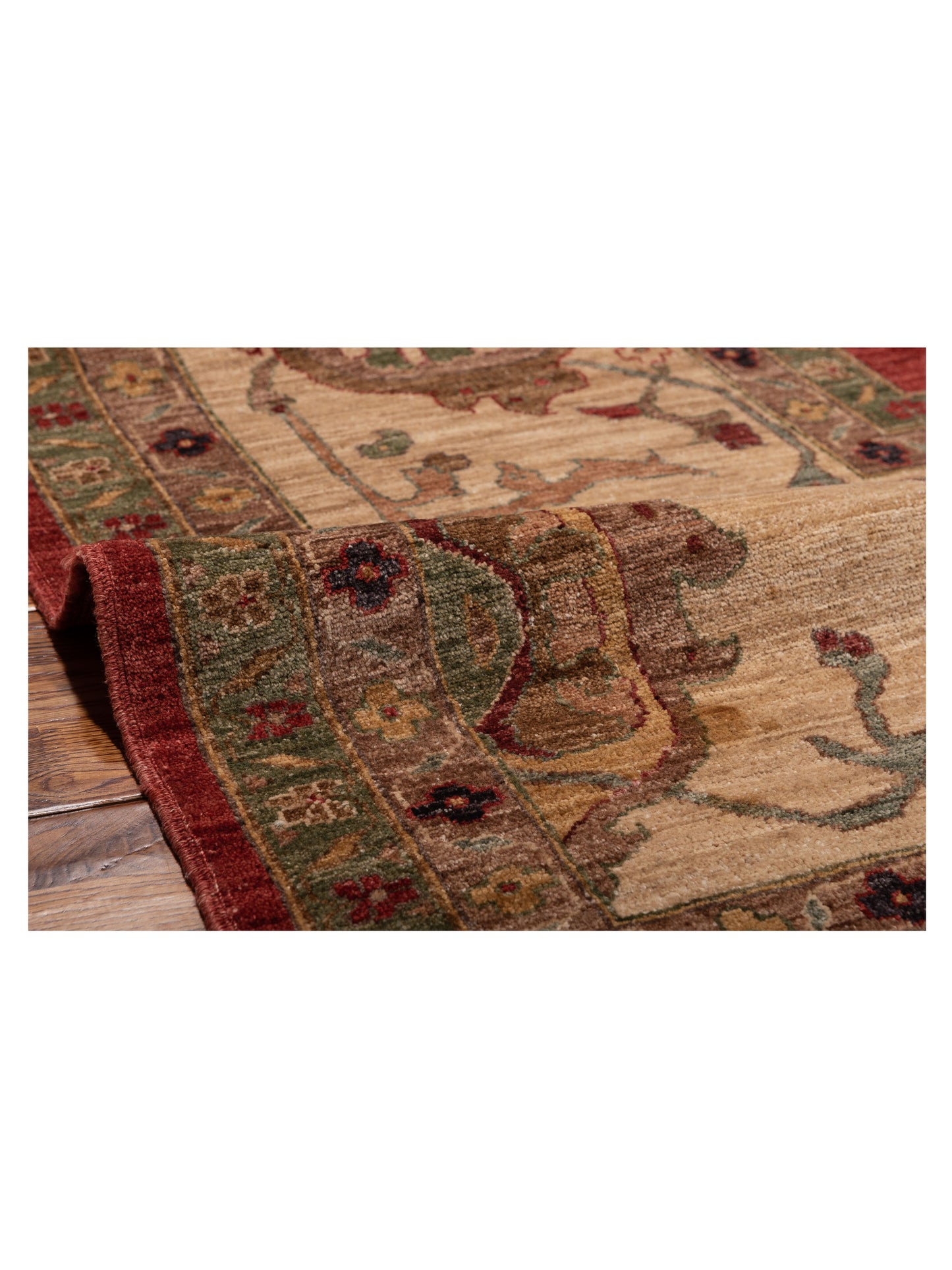 Pasha Elvan Nurgul Red Ivory Traditional Hand Knotted Rug