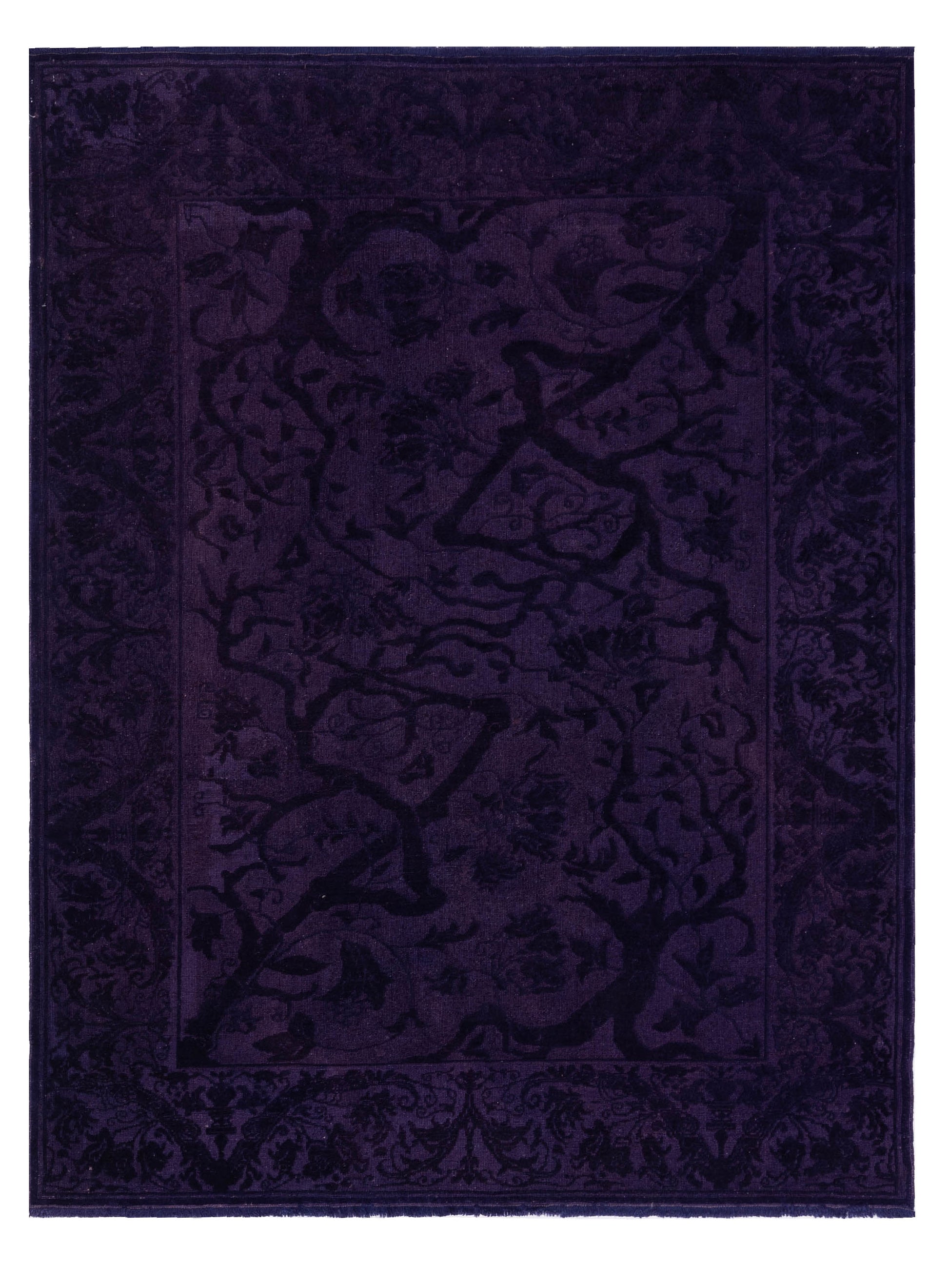 Pasha Vintage 108119 Purple Contemporary Hand Knotted Rug