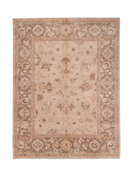 Authentic Angora Oushak Ahsen Gold Traditional Hand Knotted Rug