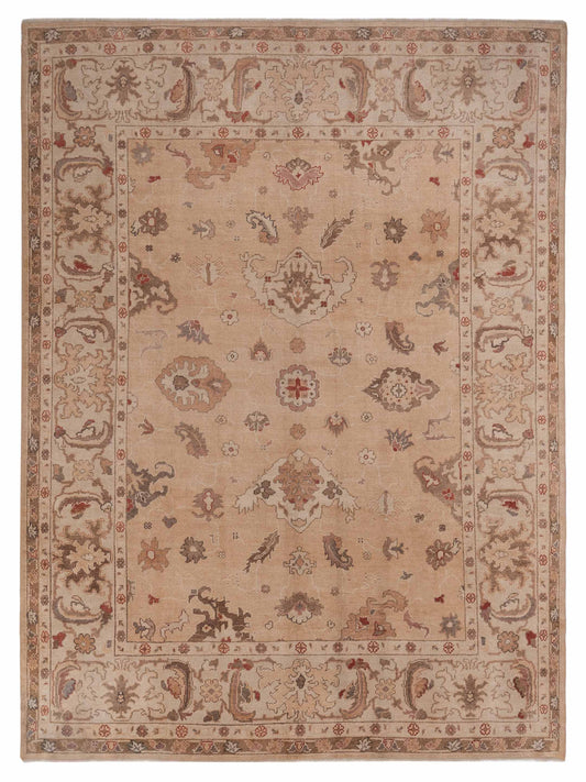 Pasha Authentic Oushak Asude Gold Transitional Hand Knotted Rug