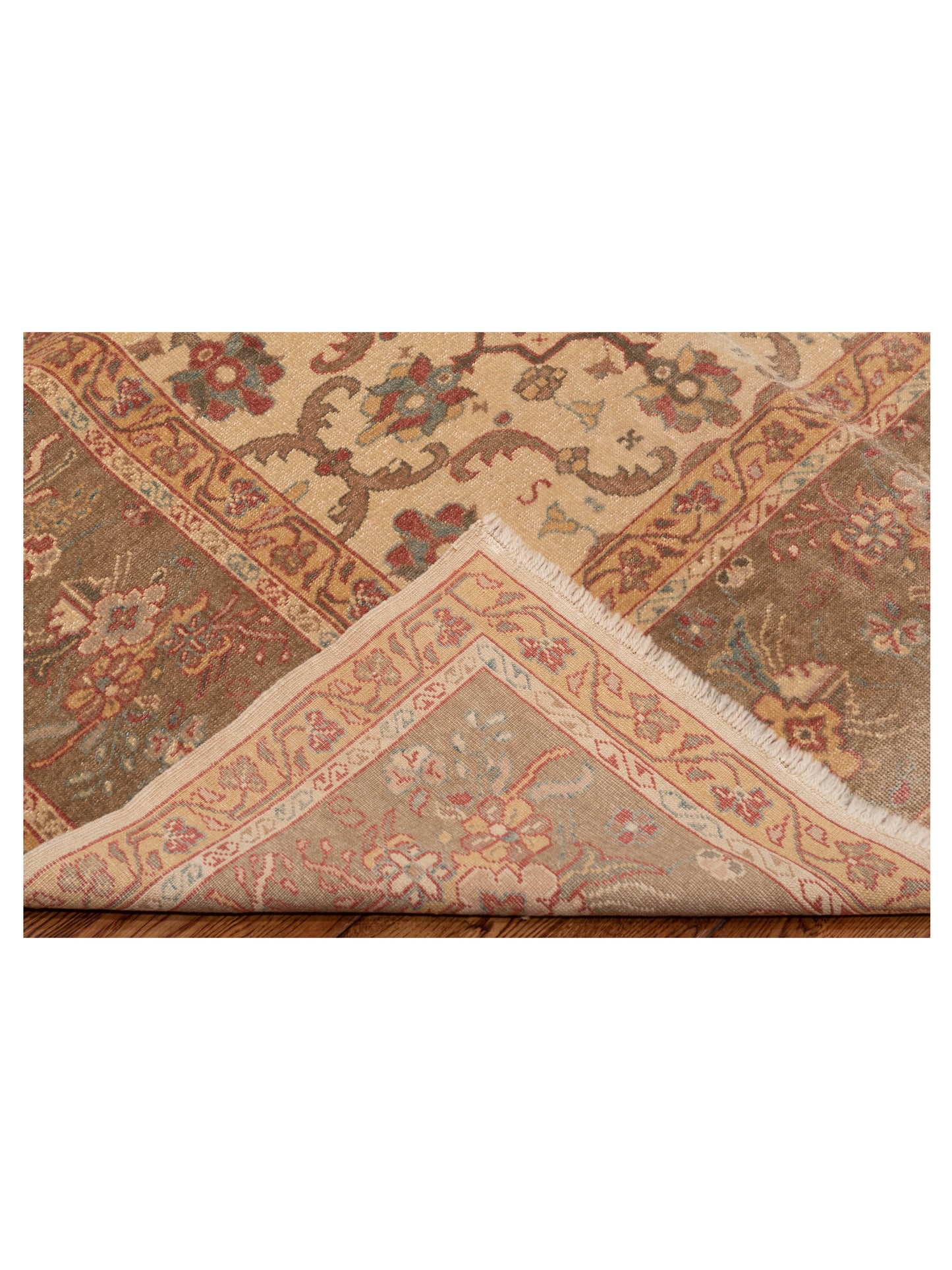 Pasha Defne Nurdan Beige Green Transitional Hand Knotted Rug