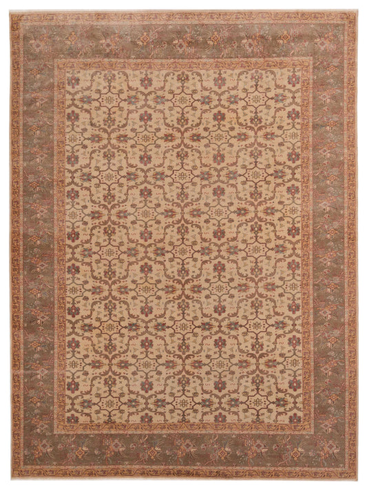 Pasha Defne Nurdan Beige Transitional Hand Knotted Rug