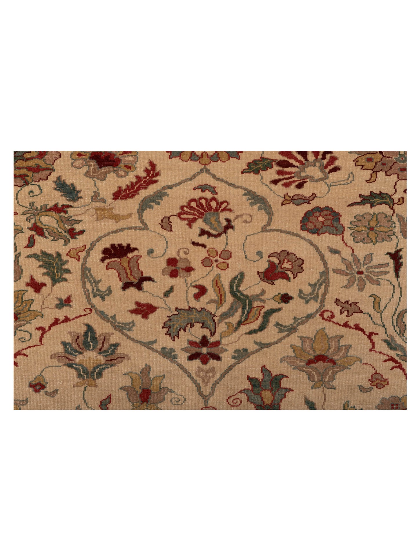 Pasha Antique Loom 108141 Beige Gold Traditional Hand Knotted Rug