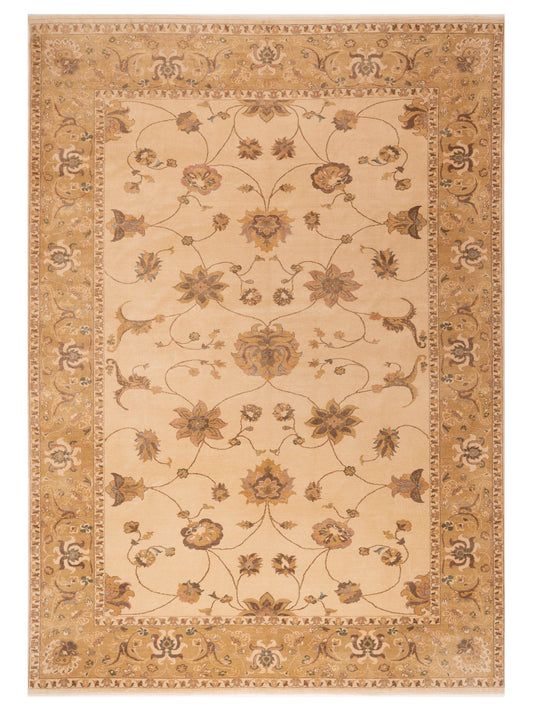 Pasha Antique Loom 108153 Ivory Transitional Hand Knotted Rug