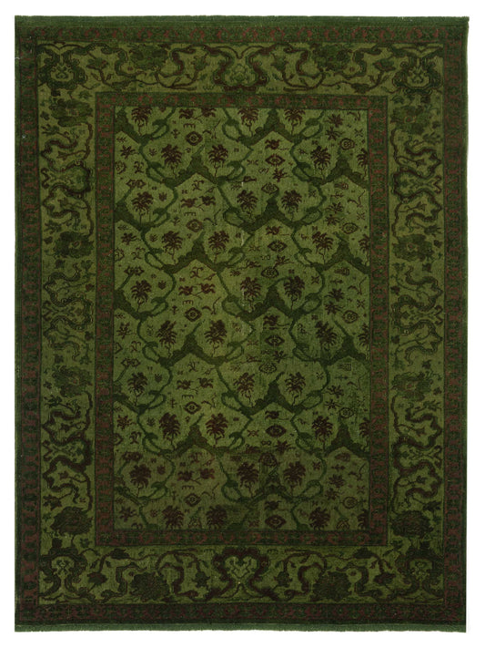 Pasha Vintage 108172 Green Transitional Hand Knotted Rug