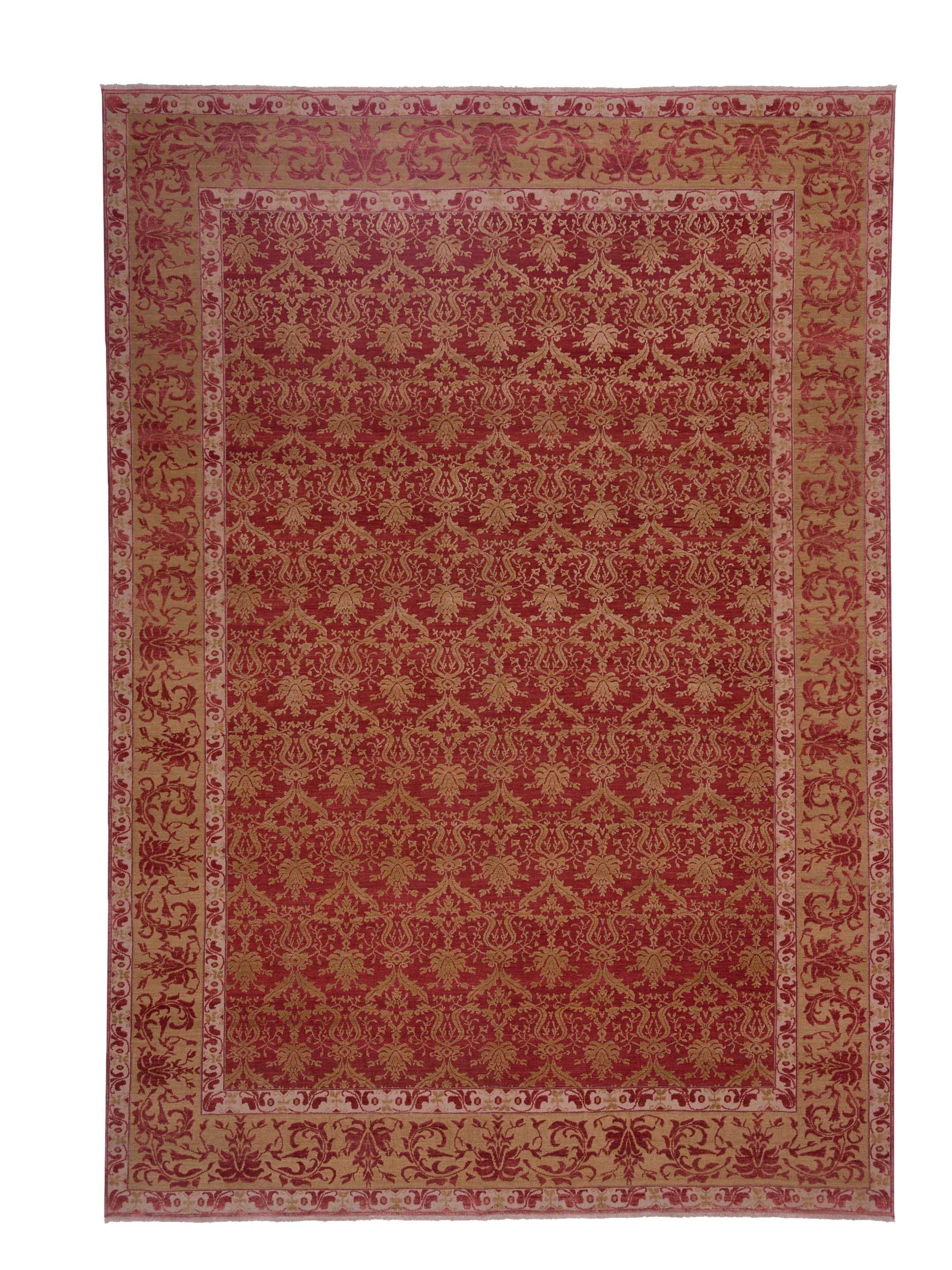 Pasha Antique Loom 108175 Rust Transitional Hand Knotted Rug