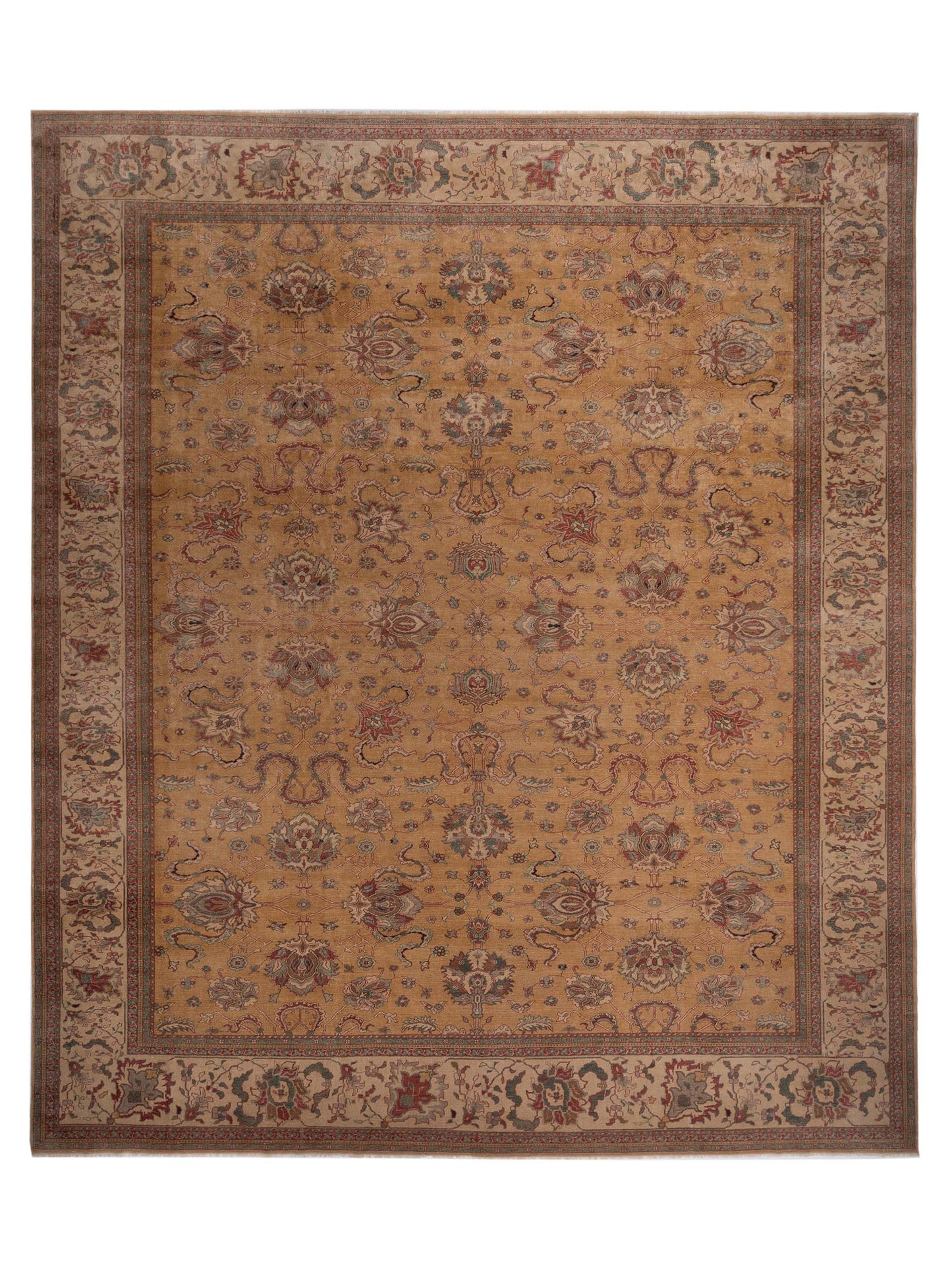 Pasha Antique Loom 108177 Gold Traditional Hand Knotted Rug