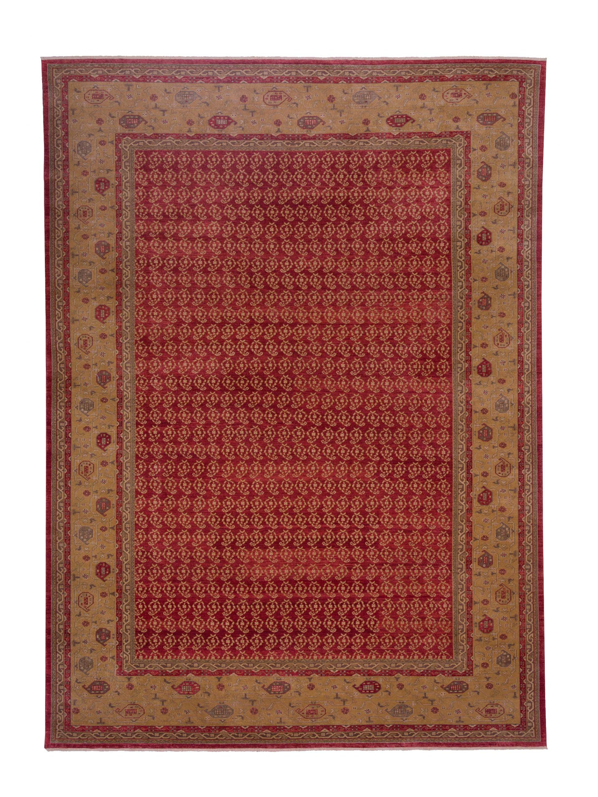 Pasha Antique Loom 108192 Rust Transitional Hand Knotted Rug