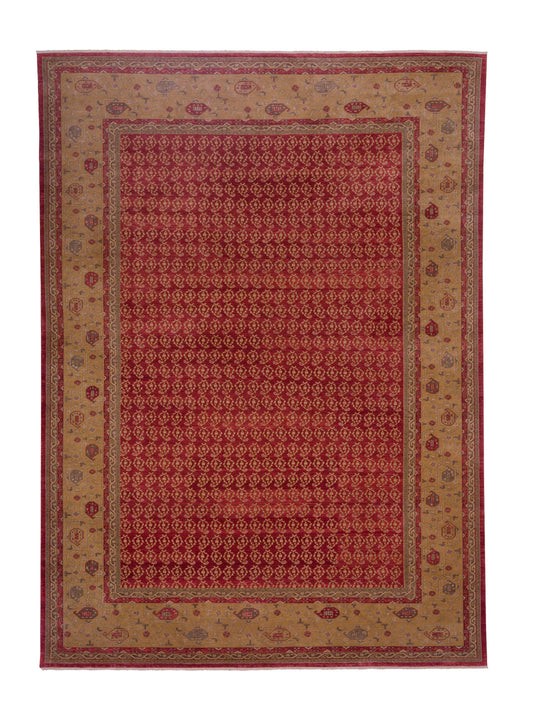 Pasha Antique Loom 108192 Rust Transitional Hand Knotted Rug