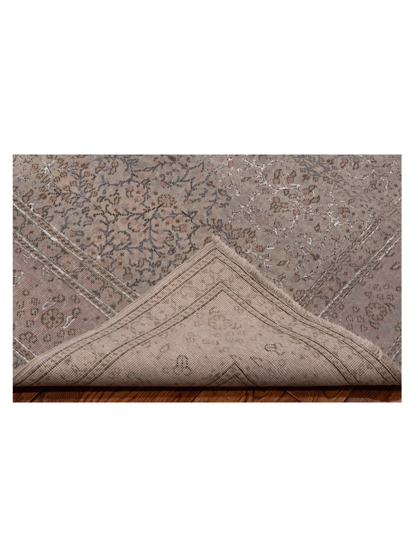 Pasha Vintage 108271 Silver  Transitional Hand Knotted Rug