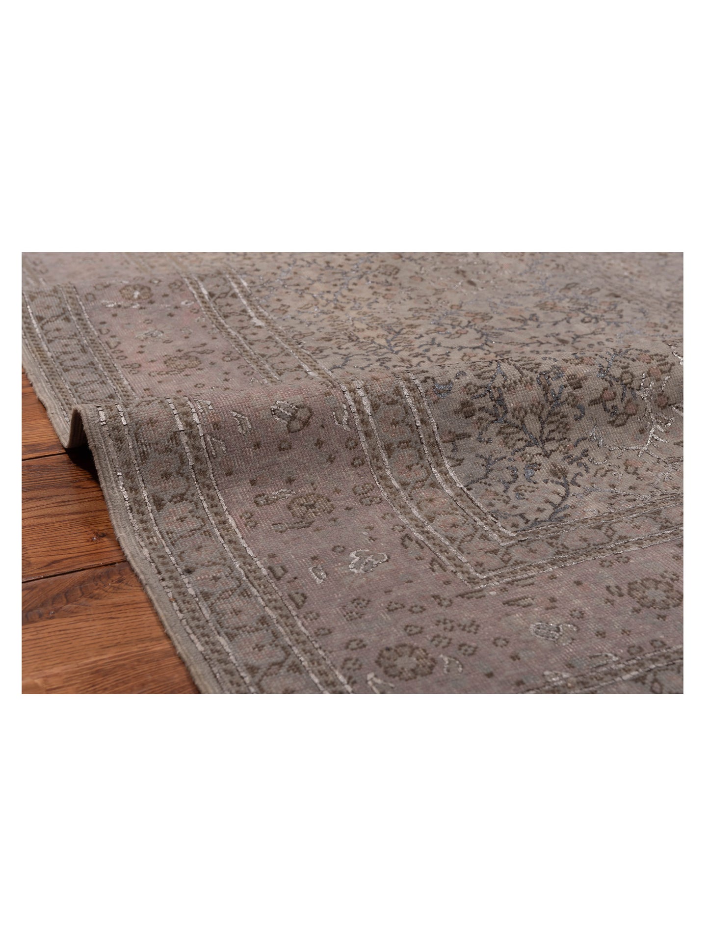 Pasha Vintage 108271 Silver  Transitional Hand Knotted Rug