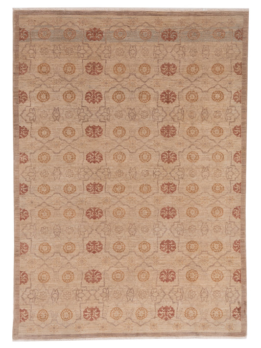 Nomad Laila 108804 Beige Transitional Hand Knotted Rug