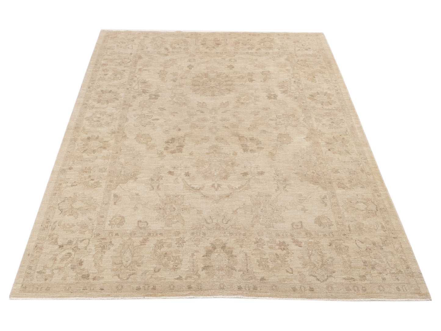 Nomad Laila 108810 Ivory Ivory Transitional Hand Knotted Rug