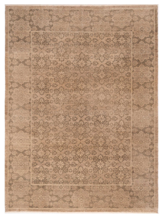 Pasha Yasemin Damar Green Transitional Hand Knotted Rug