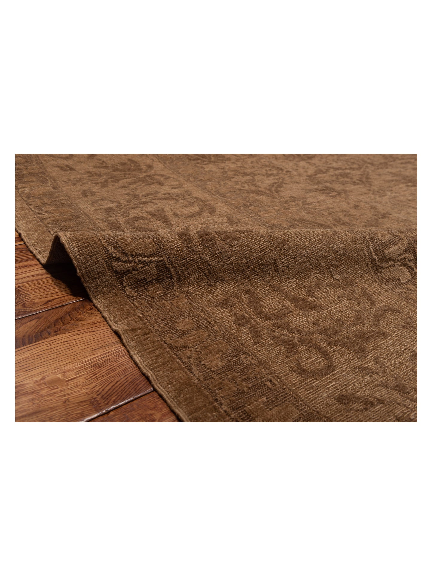 Pasha Defne Begonia Light Brown Brown Transitional Hand Knotted Rug