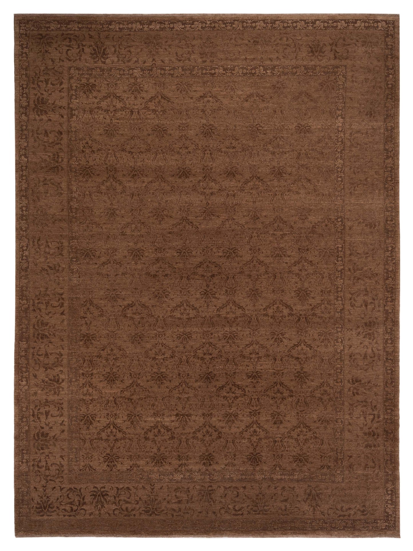 Pasha Defne Begonia Light Brown Transitional Hand Knotted Rug