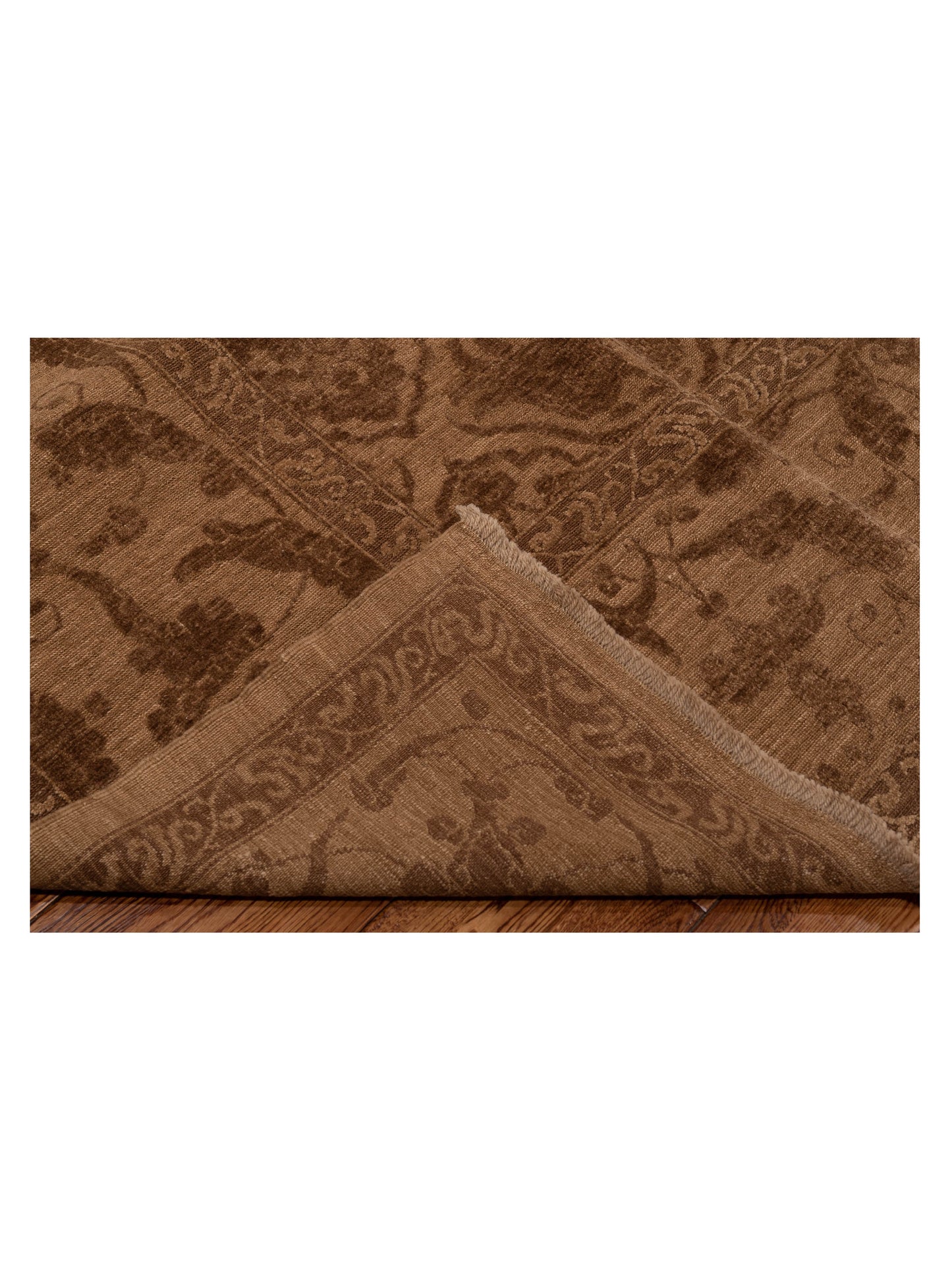 Pasha Defne Tulip Dark Brown Brown Transitional Hand Knotted Rug